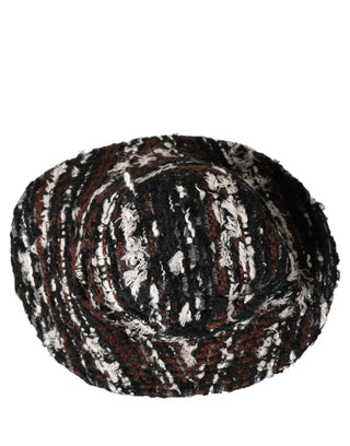 Women Multicolor Acrylic Tweed Bucket Capello Hat