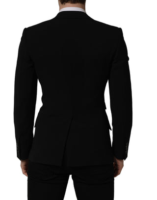 Black Wool Single Breasted Men Blazer Jacket
