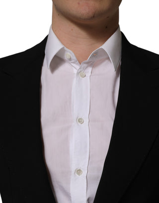 Black Wool Single Breasted Men Blazer Jacket