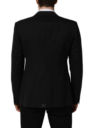 Black Wool Single Breasted Blazer Jacket