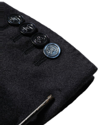Blue Cashmere Single Breasted Blazer Jacket