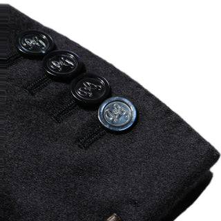 Blue Cashmere Single Breasted Blazer Jacket