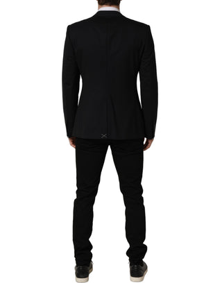 Blazer negro de lana con botonadura simple