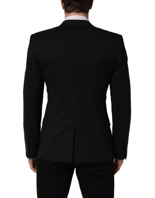 Black Wool Single Breasted Blazer Jacket
