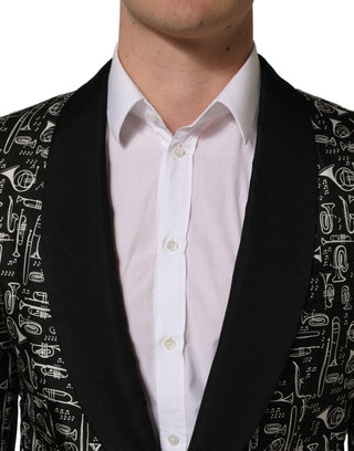Black Crystal Embellished Coat Blazer Jacket