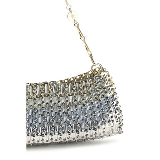 Bolso de hombro de latón plateado  