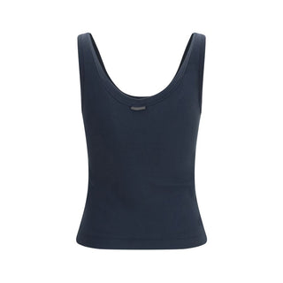 Blue Cotton Tank Tops