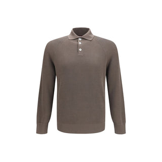Brown Cotton Polo Shirt