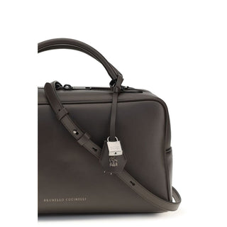 Bolso de hombro de cuero de becerro marrón Bos Taurus  