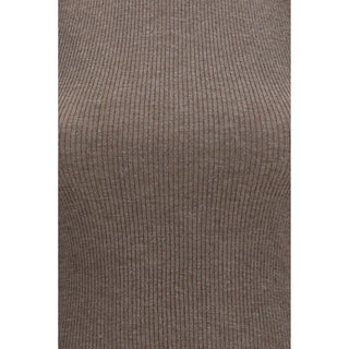 Brown Cashmere Sleeveless Jacket