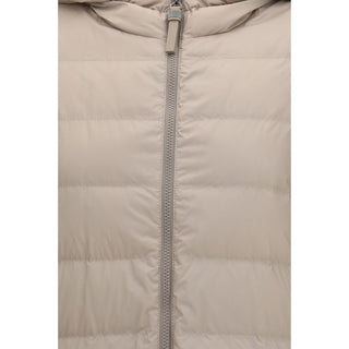 Gray Polyester Full-Length Jacket