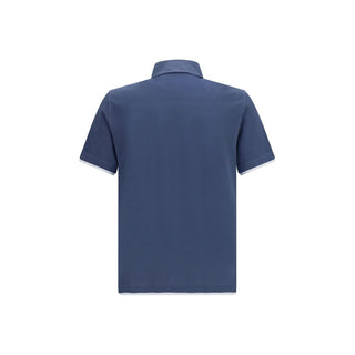 Blue Cotton Polo Shirt