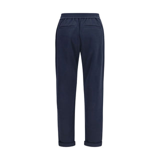 Blue Polyamide Casual Pants