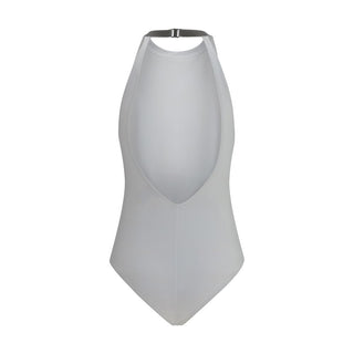 White Polyamide One-Piece Swimsuit