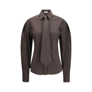 Brown Cotton Dress Shirt