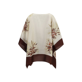 Blusa de seda multicolor