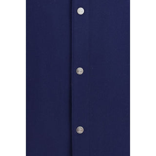 Chaqueta larga de cachemira azul