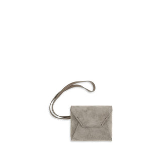 Gray Calf Leather Bos Taurus Keychain