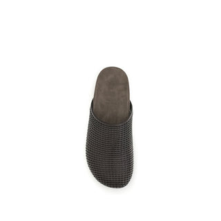 Brown Calf Leather Bos Taurus Slides
