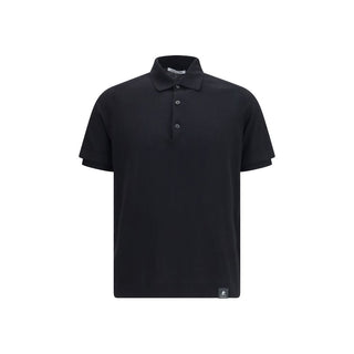 Black Cotton Polo Shirt