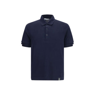 Blue Cotton Polo Shirt