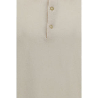 Beige Cotton Polo Shirt