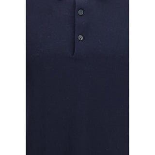 Polo de algodón azul