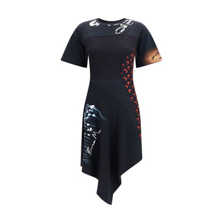 Black Cotton Casual Dress