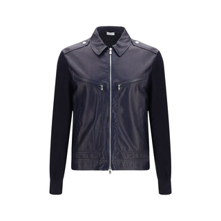 Blue Calf Leather Bos Taurus Leather Jacket