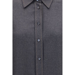 Gray Wool Oves Aries Dress Shirt