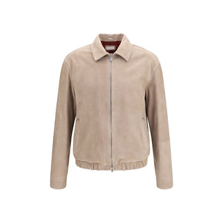 Chaqueta de cuero Bos Taurus de becerro beige