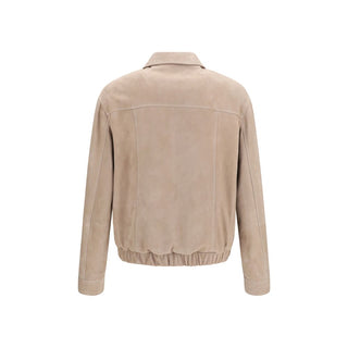 Chaqueta de cuero Bos Taurus de becerro beige