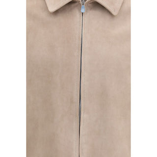 Chaqueta de cuero Bos Taurus de becerro beige