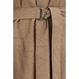 Vestido casual beige de algodón