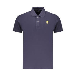 Blue Cotton Men's Polo Shirt