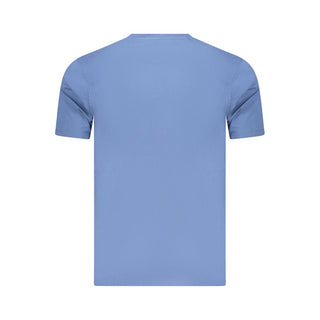 Camiseta de algodón azul para hombre