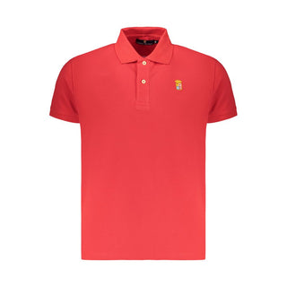 Polo rojo de algodón para hombre