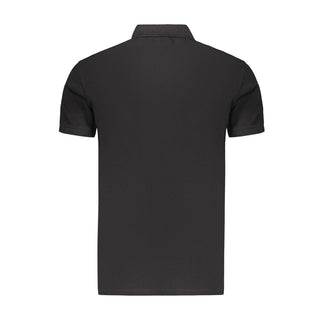 Black Cotton Mens Polo