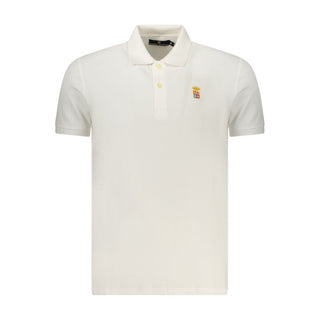 Polo de algodón blanco para hombre