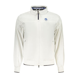 White Polyester Men's Jacket