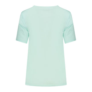 Camiseta verde de algodón para mujer
