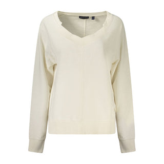 White Cotton Women's Sweatshirt
