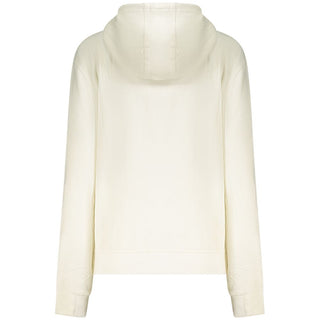 Sudadera blanca de algodón para mujer