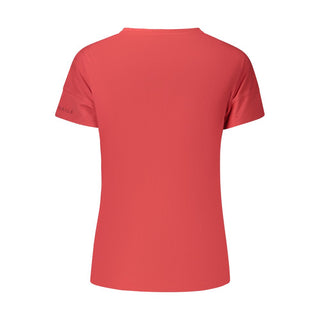 Camiseta roja de algodón para mujer