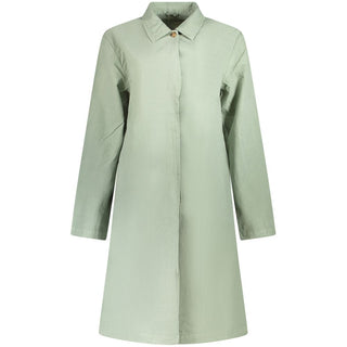 Green Cotton Women's Coat