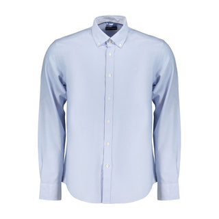 Camisa azul celeste de algodón para hombre