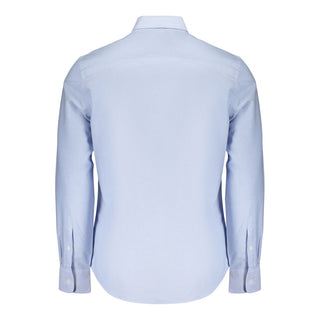 Camisa azul celeste de algodón para hombre