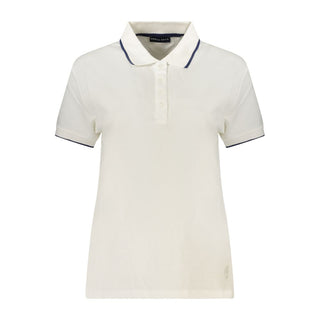 Polo de algodón blanco para mujer