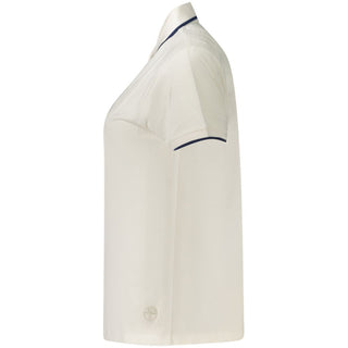 Polo de algodón blanco para mujer