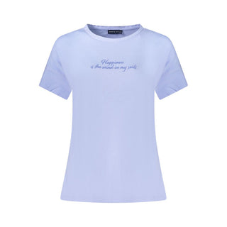 Camiseta de mujer de algodón violeta